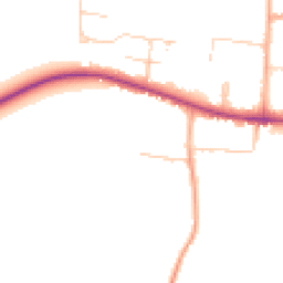 Daytime road noise heatmap for CB3 9EG