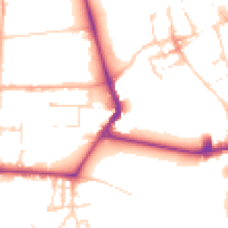 Daytime road noise heatmap for CB3 9EY