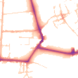 Daytime road noise heatmap for CB3 9HF