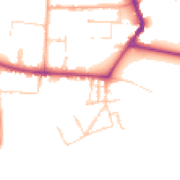 Daytime road noise heatmap for CB3 9JA