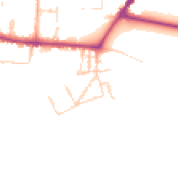 Daytime road noise heatmap for CB3 9JG