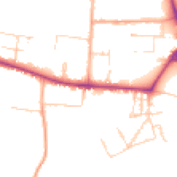 Daytime road noise heatmap for CB3 9JU