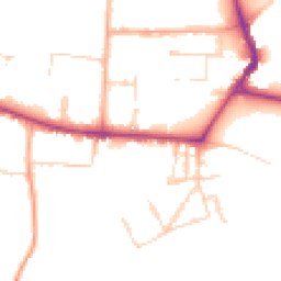 Daytime road noise heatmap for CB3 9LA