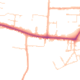 Daytime road noise heatmap for CB3 9LW