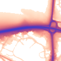 Daytime road noise heatmap for CB4 0AB