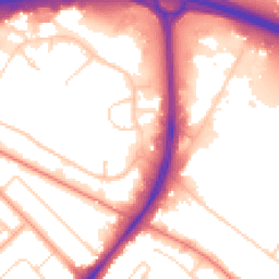 Daytime road noise heatmap for CB4 0FZ