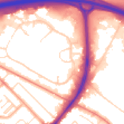 Daytime road noise heatmap for CB4 0GD