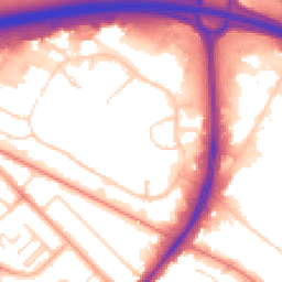 Daytime road noise heatmap for CB4 0GN