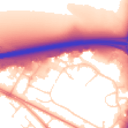 Daytime road noise heatmap for CB4 0WD