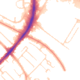 Daytime road noise heatmap for CB4 0WZ