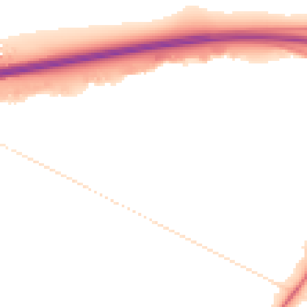 Night-time road noise heatmap for CB4 0XL