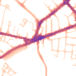 Daytime road noise heatmap for CB4 1AA