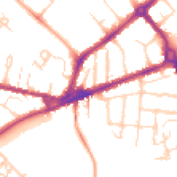 Daytime road noise heatmap for CB4 1AF