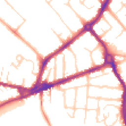 Daytime road noise heatmap for CB4 1AJ