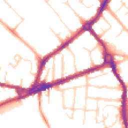 Daytime road noise heatmap for CB4 1AL