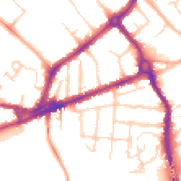 Daytime road noise heatmap for CB4 1AN