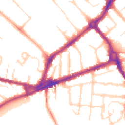 Daytime road noise heatmap for CB4 1AQ