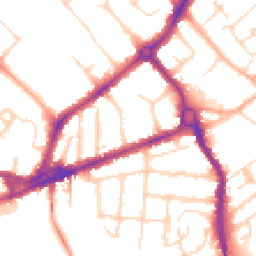 Daytime road noise heatmap for CB4 1AR