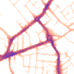 Daytime road noise heatmap for CB4 1AT