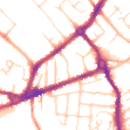 Daytime road noise heatmap for CB4 1AW