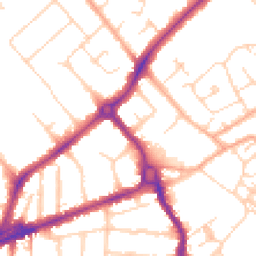 Daytime road noise heatmap for CB4 1AY