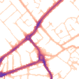 Daytime road noise heatmap for CB4 1BA
