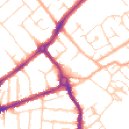 Daytime road noise heatmap for CB4 1BB