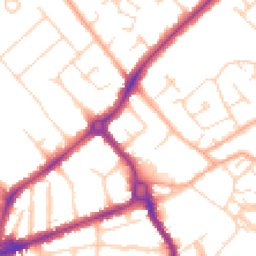 Daytime road noise heatmap for CB4 1BD