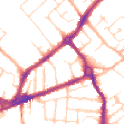 Daytime road noise heatmap for CB4 1BE
