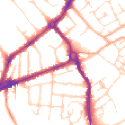 Daytime road noise heatmap for CB4 1BG