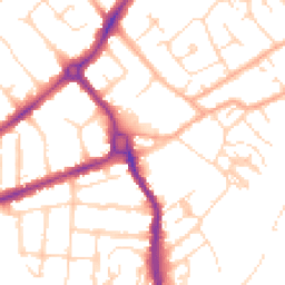 Daytime road noise heatmap for CB4 1BH