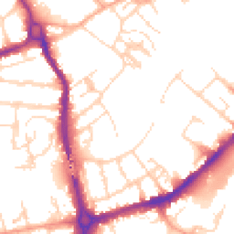 Daytime road noise heatmap for CB4 1BL