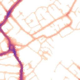 Daytime road noise heatmap for CB4 1DY
