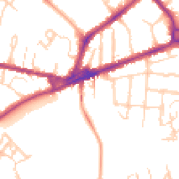 Daytime road noise heatmap for CB4 1ET