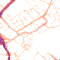 Daytime road noise heatmap for CB4 1FU