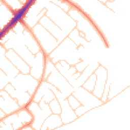 Daytime road noise heatmap for CB4 1FW