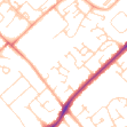 Daytime road noise heatmap for CB4 1FZ
