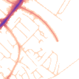 Daytime road noise heatmap for CB4 1GL