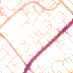 Daytime road noise heatmap for CB4 1GN