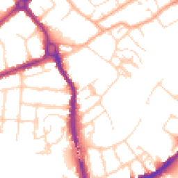 Daytime road noise heatmap for CB4 1GU