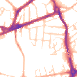 Daytime road noise heatmap for CB4 1HF