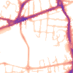 Daytime road noise heatmap for CB4 1HX