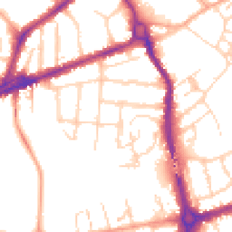 Daytime road noise heatmap for CB4 1JQ