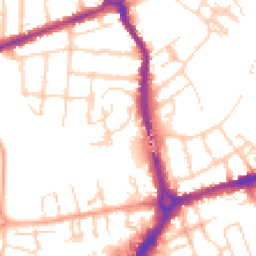 Daytime road noise heatmap for CB4 1JW