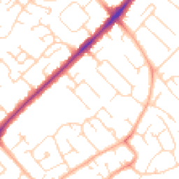 Daytime road noise heatmap for CB4 1LN