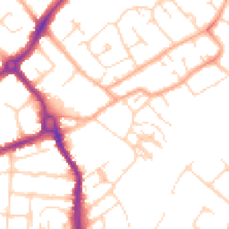 Daytime road noise heatmap for CB4 1LZ
