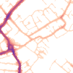 Daytime road noise heatmap for CB4 1NJ