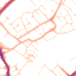 Daytime road noise heatmap for CB4 1NL