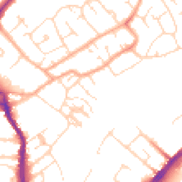 Daytime road noise heatmap for CB4 1PQ