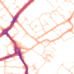 Daytime road noise heatmap for CB4 1QE